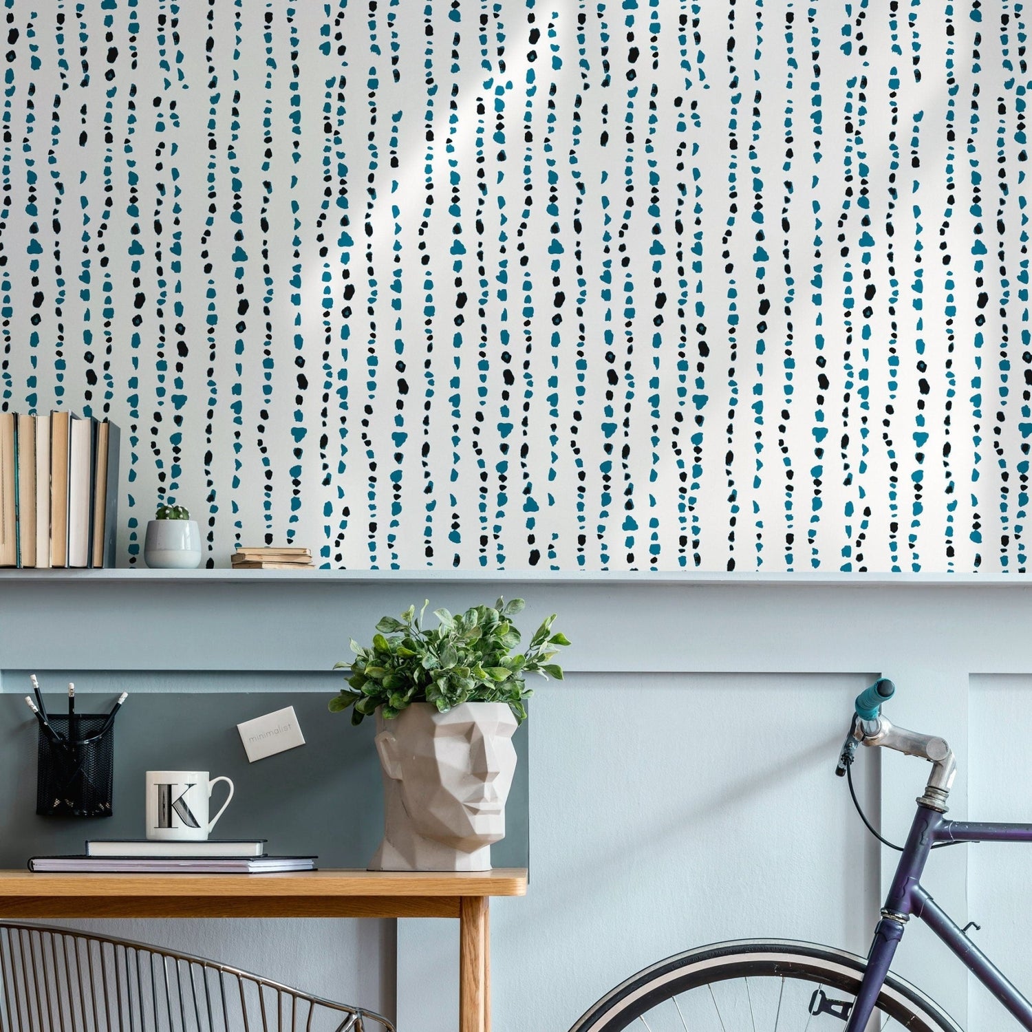 Abstract Teardrop Cascade Wallpaper - A150 - WallTrend