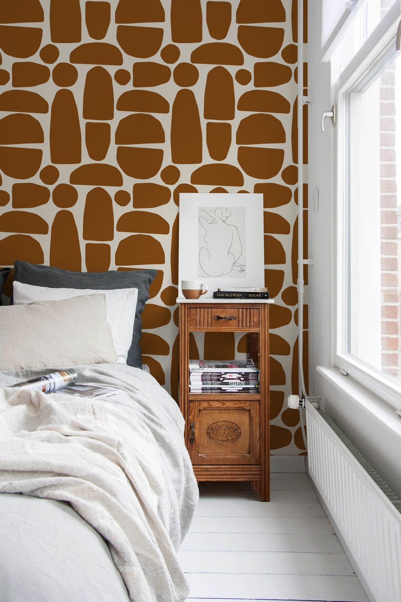 Abstract Terracotta Stones Wallpaper - C225 - WallTrend