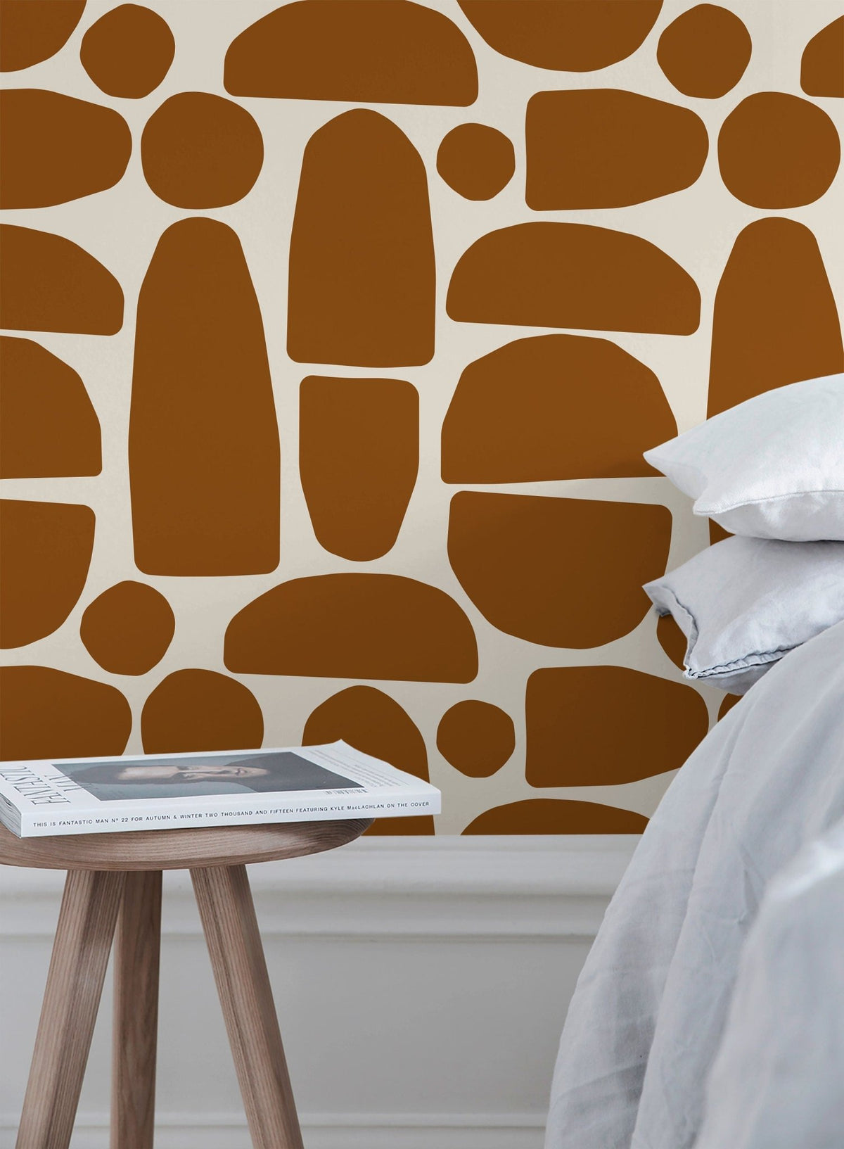 Abstract Terracotta Stones Wallpaper - C225 - WallTrend