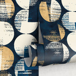 Abstract Textured Circles Wallpaper - A807 - WallTrend