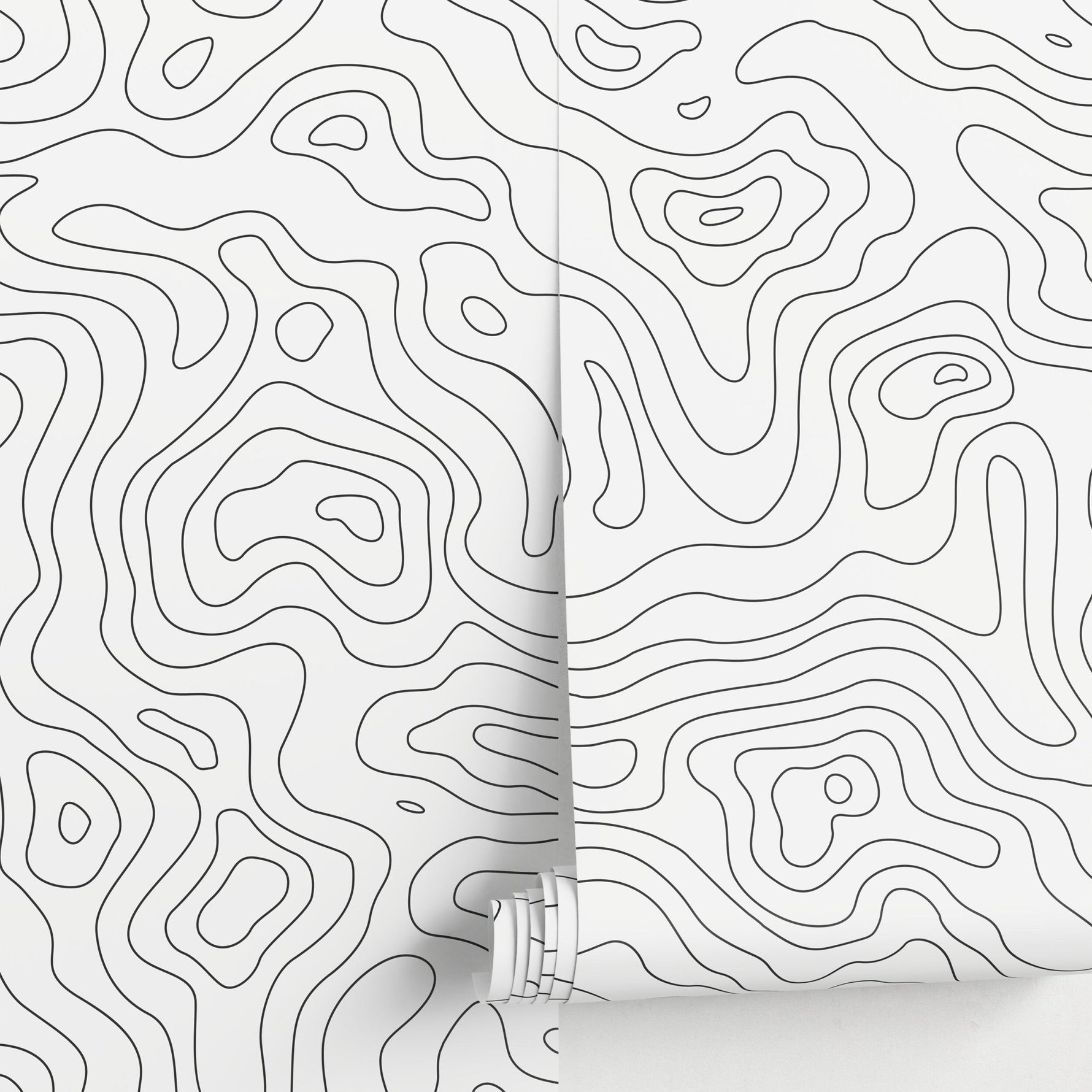 Abstract Topographic Lines Wallpaper - A420 - WallTrend