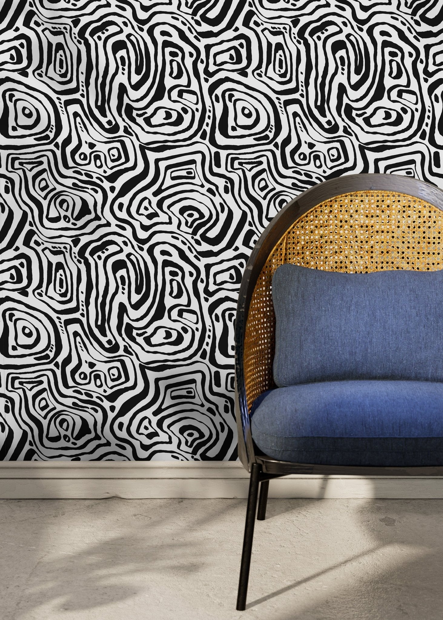 Abstract Topographic Lines Wallpaper - C656 - WallTrend