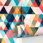 Abstract Triangular Mosaic Wallpaper - A153 - WallTrend