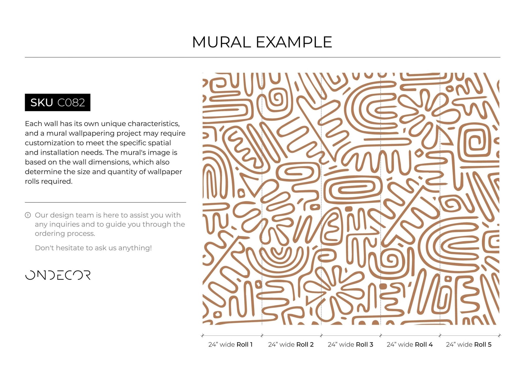 Abstract Tribal Maze Wallpaper - C082 - WallTrend