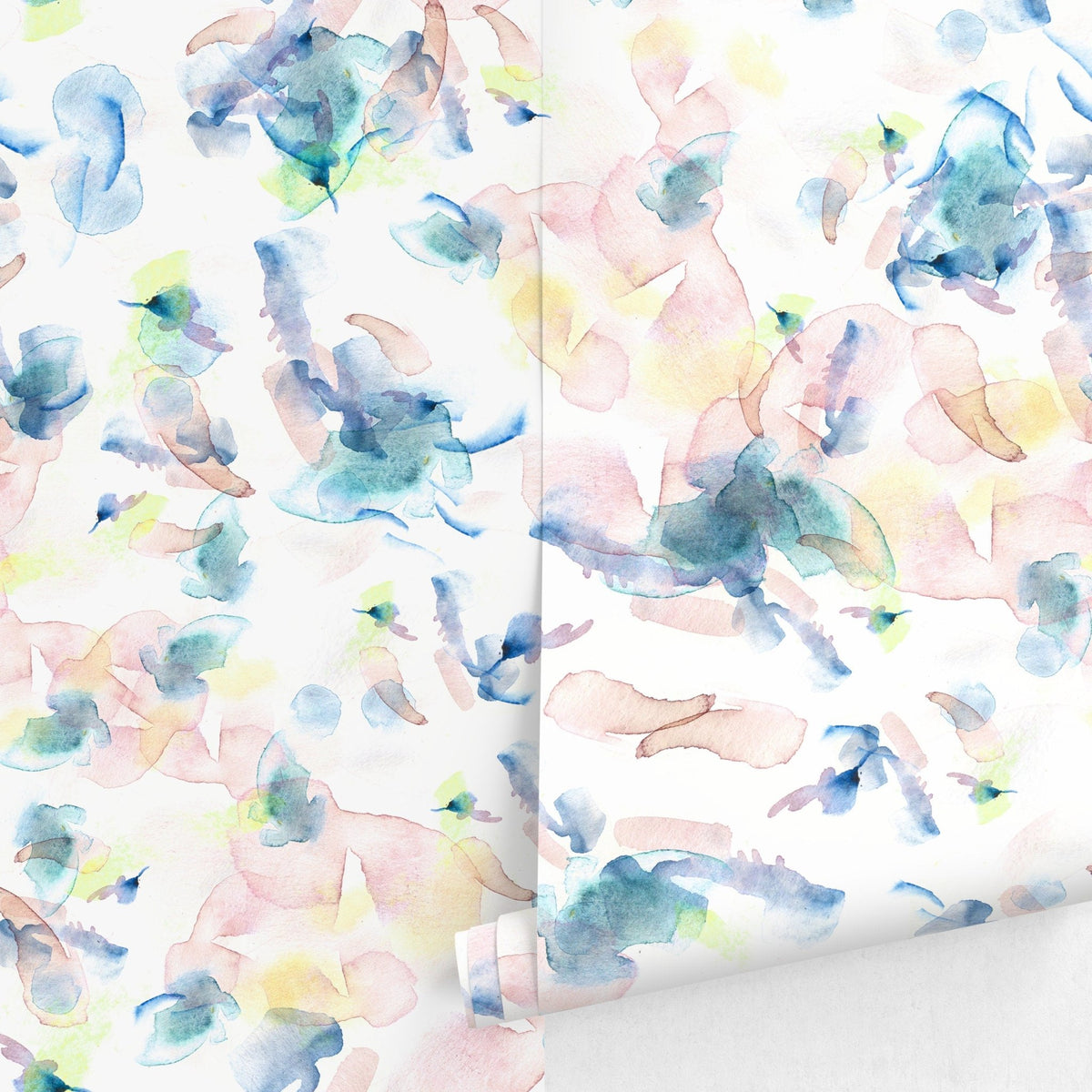 Abstract Watercolor Blossoms Wallpaper - B066 - WallTrend