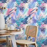 Abstract Watercolor Botanical Wallpaper - A965 - WallTrend