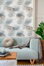 Abstract Watercolor Shapes Wallpaper - B510 - WallTrend