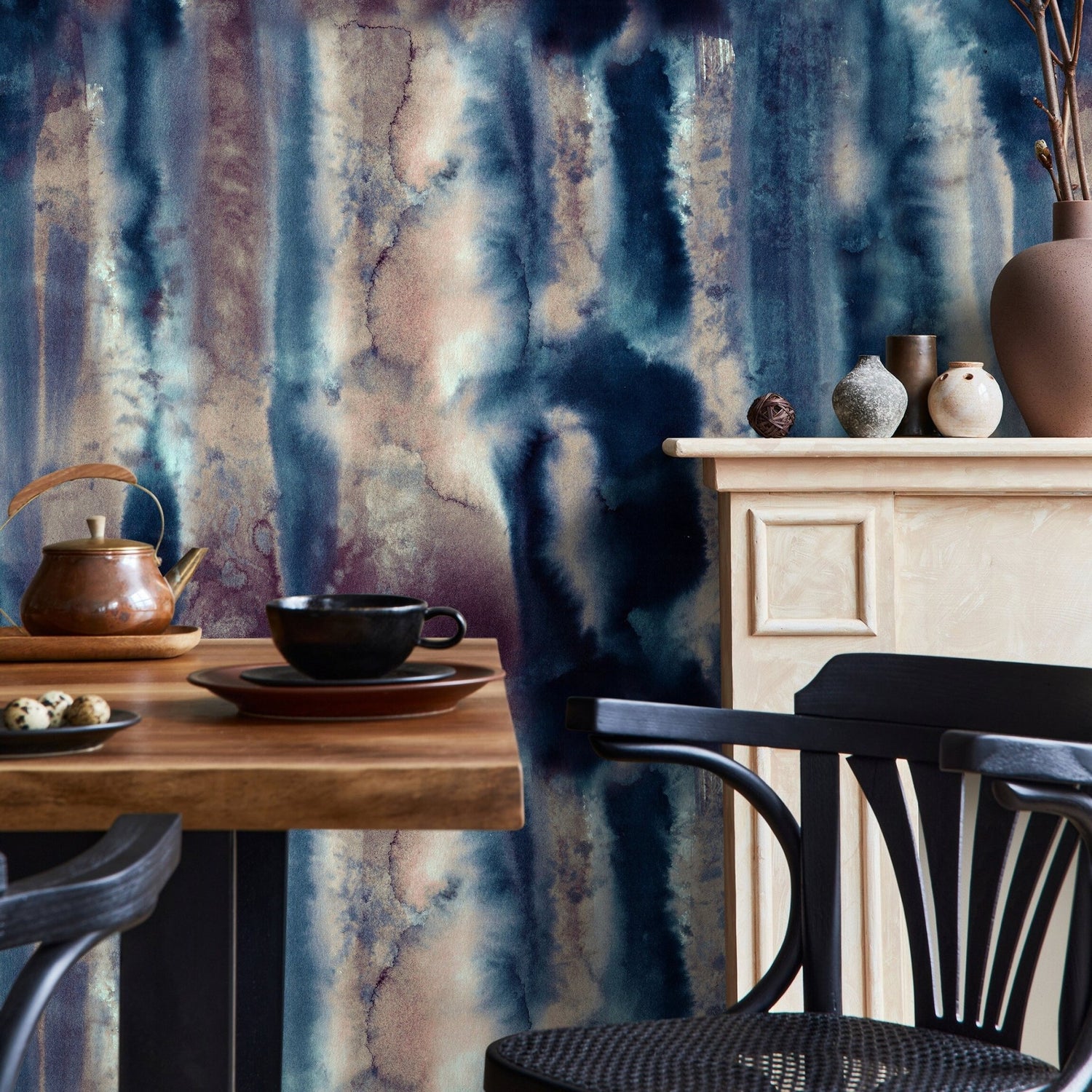 Abstract Watercolor Streaks Wallpaper - A405 - WallTrend