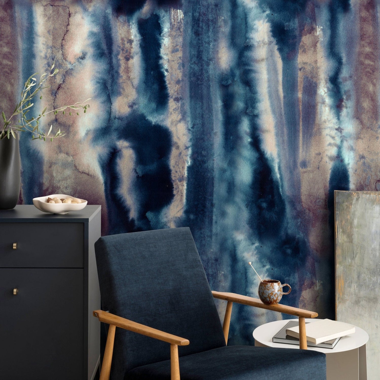 Abstract Watercolor Streaks Wallpaper - A405 - WallTrend