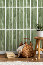 Abstract Watercolor Stripes Wallpaper - D325 - WallTrend