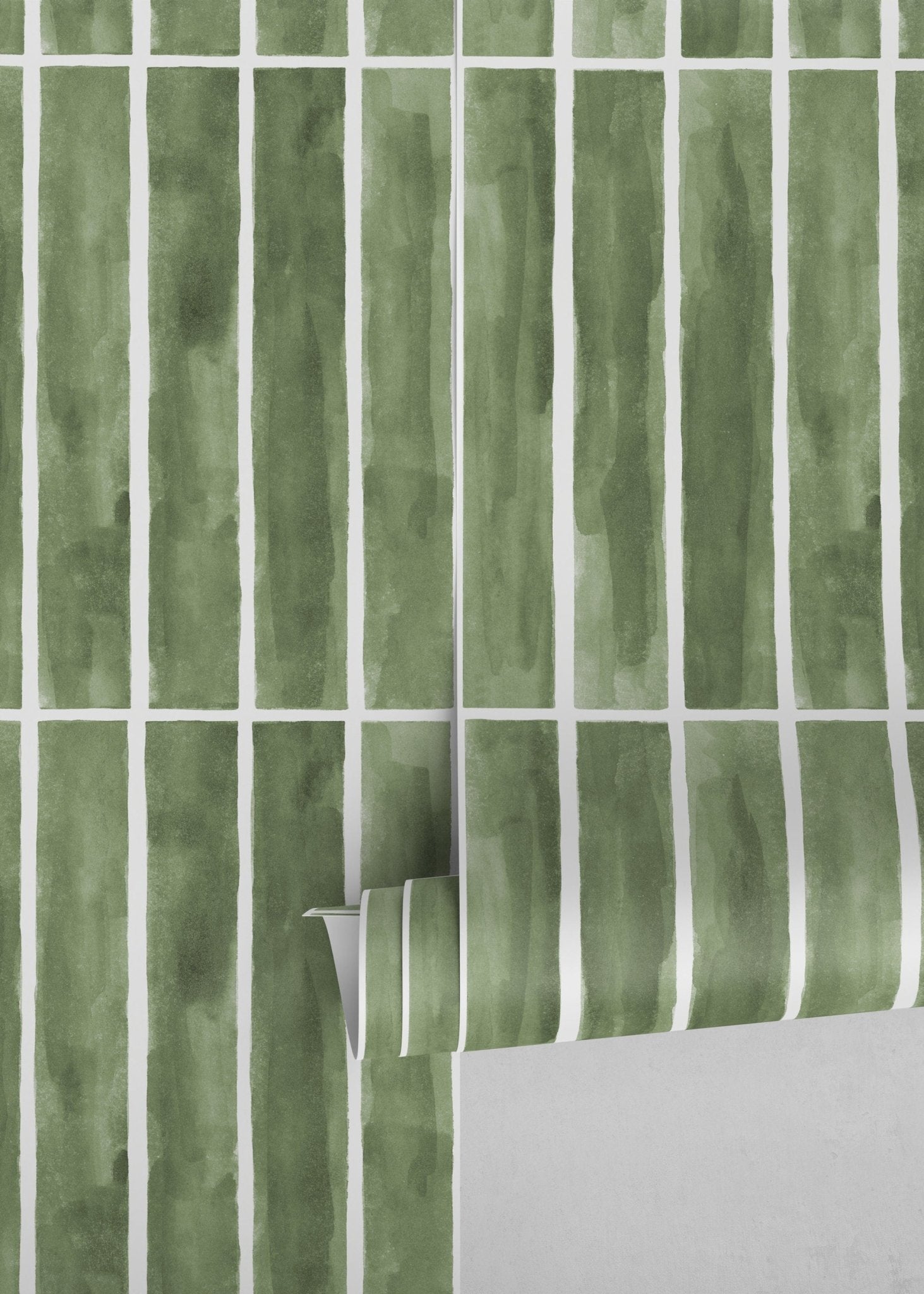 Abstract Watercolor Stripes Wallpaper - D325 - WallTrend