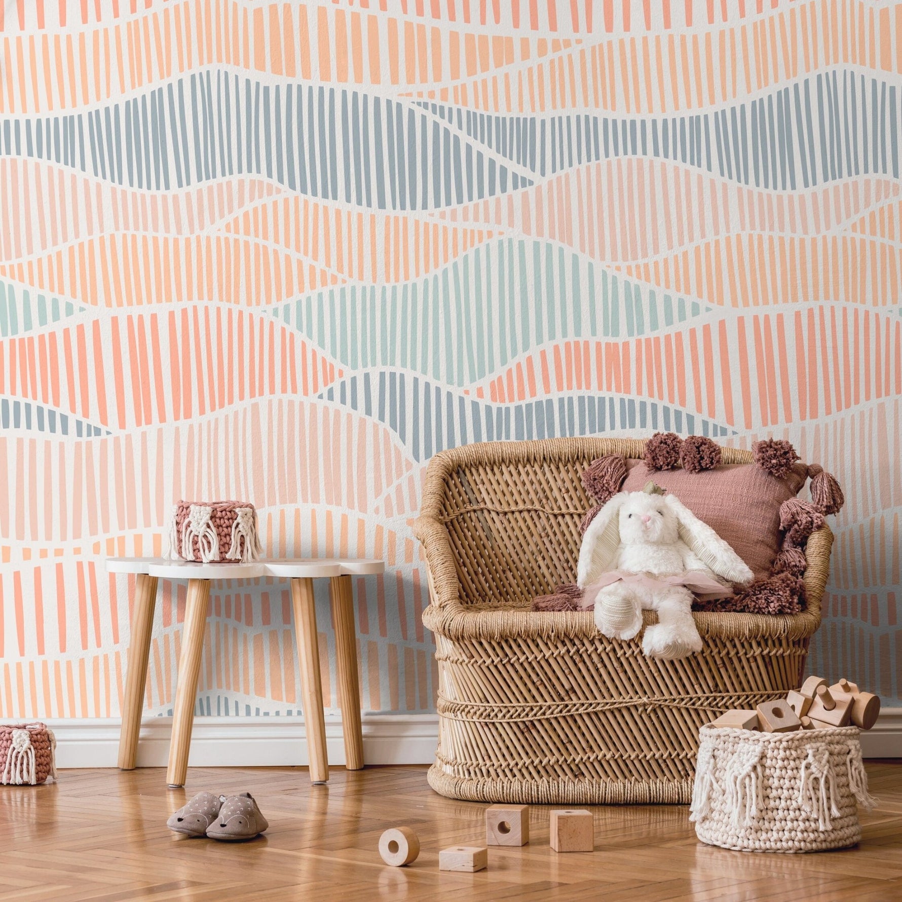 Abstract Waves Wallpaper - C453 - WallTrend