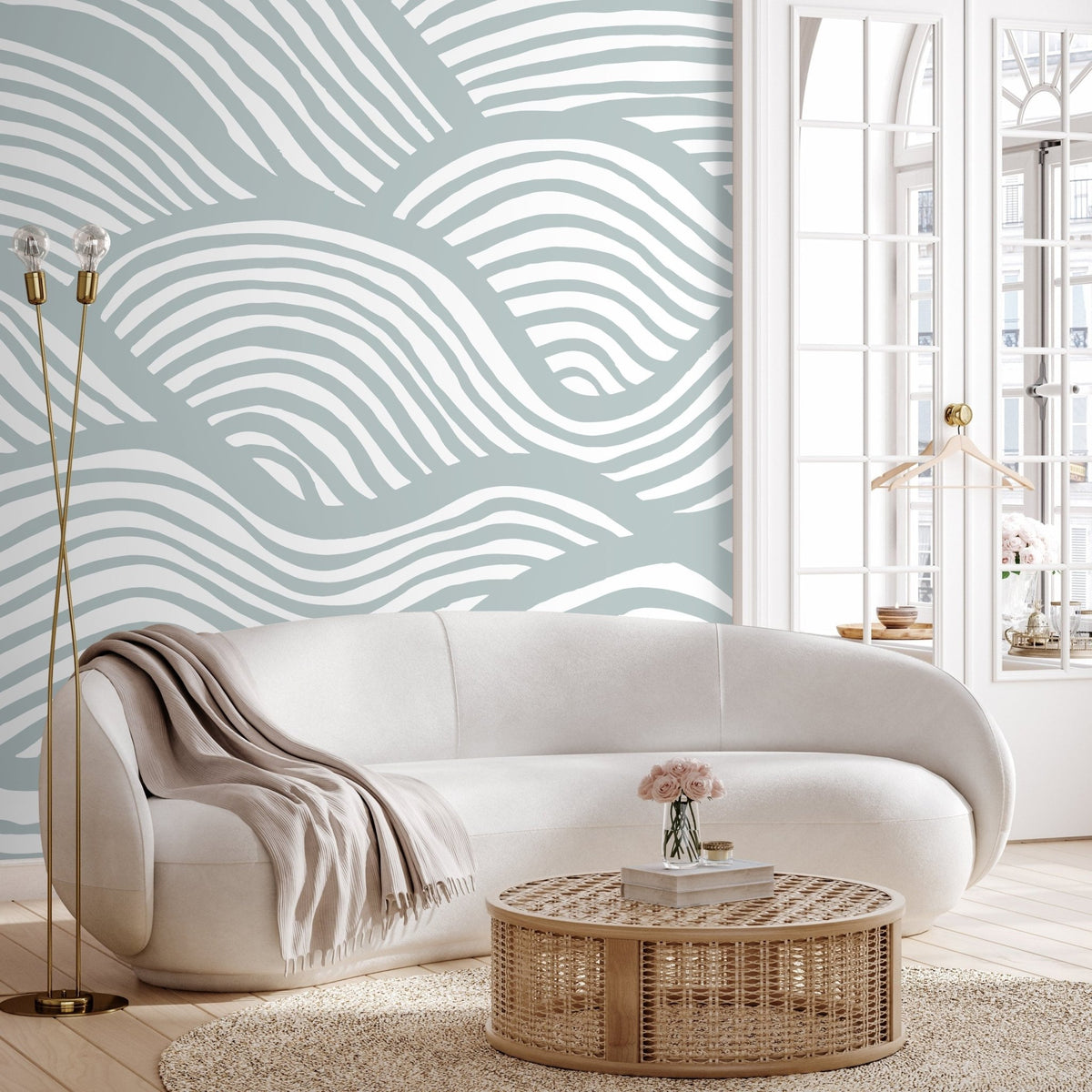 Abstract Waves Wallpaper - C599 - WallTrend