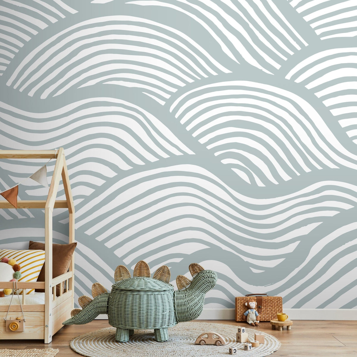 Abstract Waves Wallpaper - C599 - WallTrend