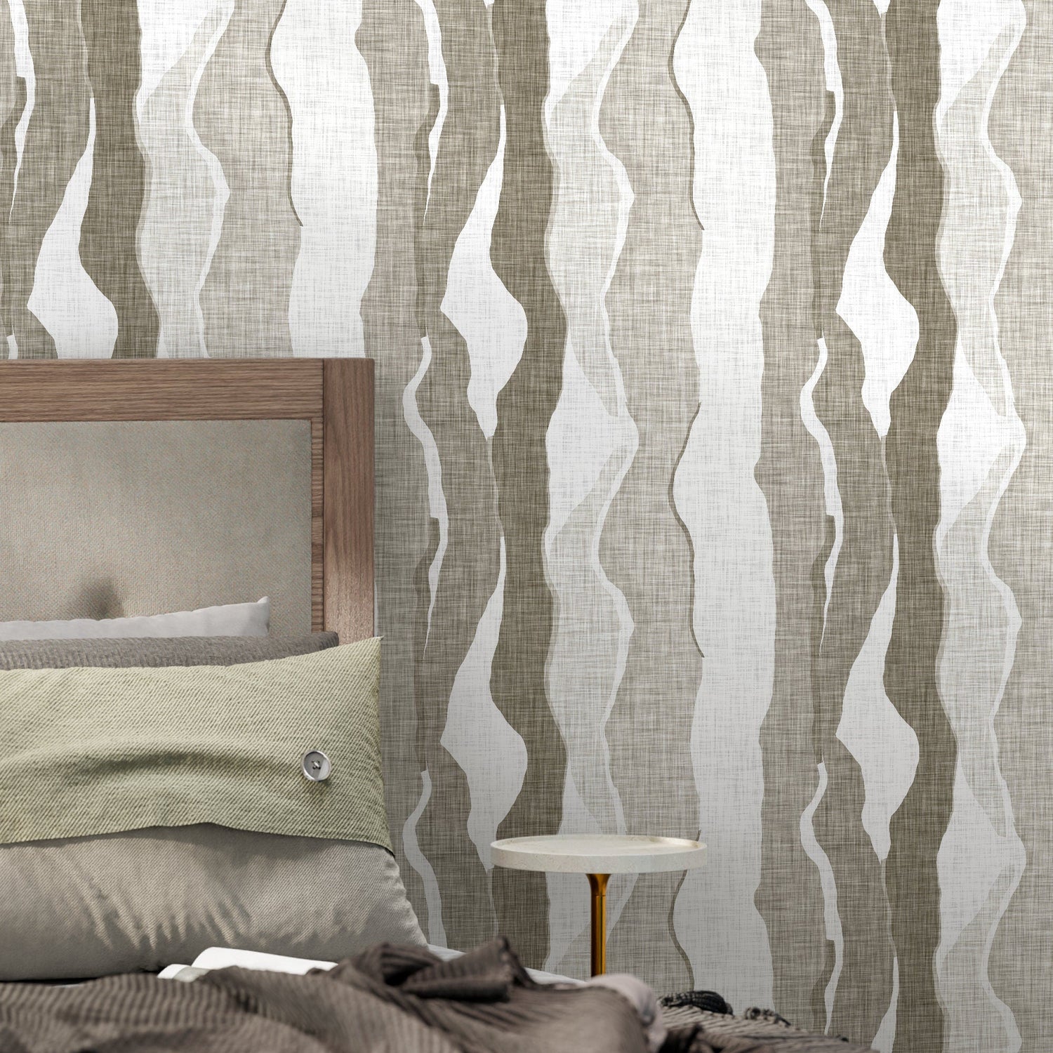 Abstract Waves Wallpaper Modern Wallpaper Peel and Stick and Traditional Wallpaper - D838 - WallTrend