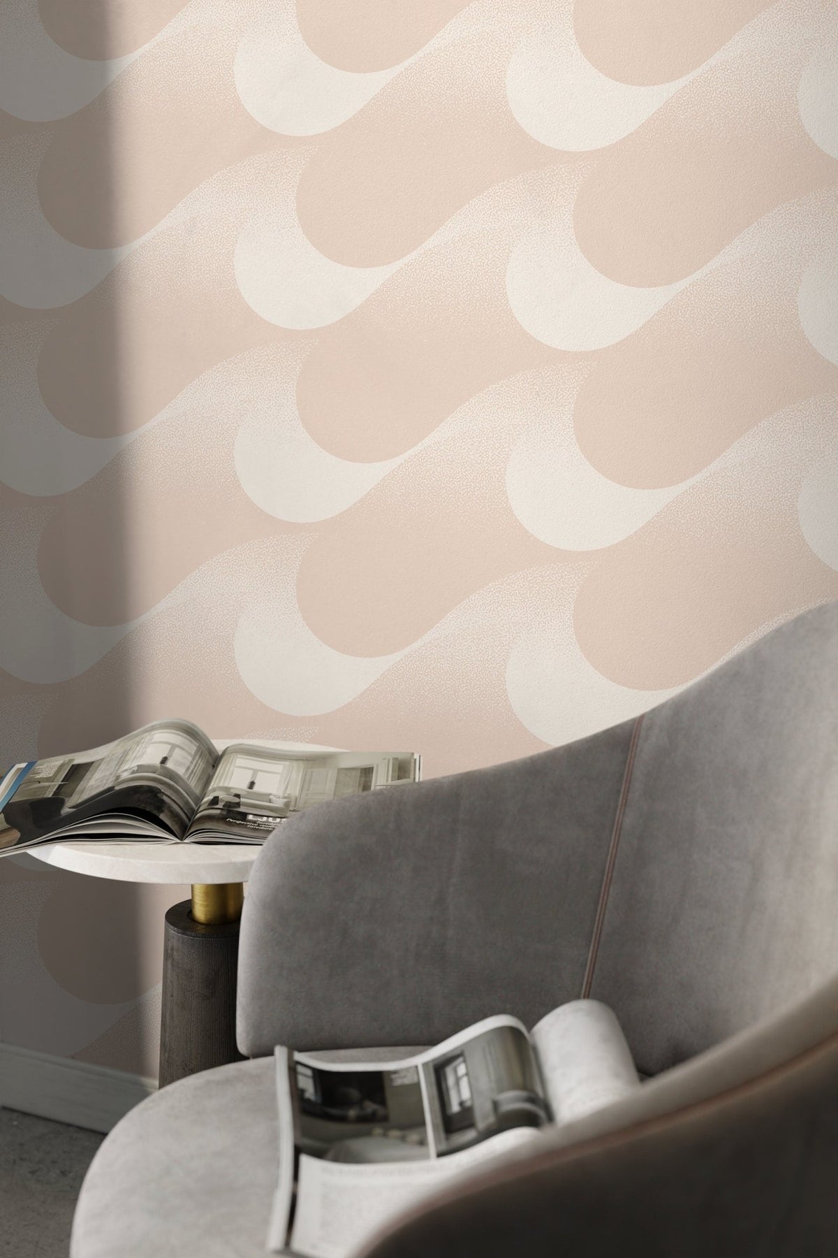 Abstract Wavy Lines Wallpaper - C465 - WallTrend