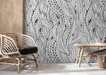 Abstract Wavy Lines Wallpaper - D176 - WallTrend