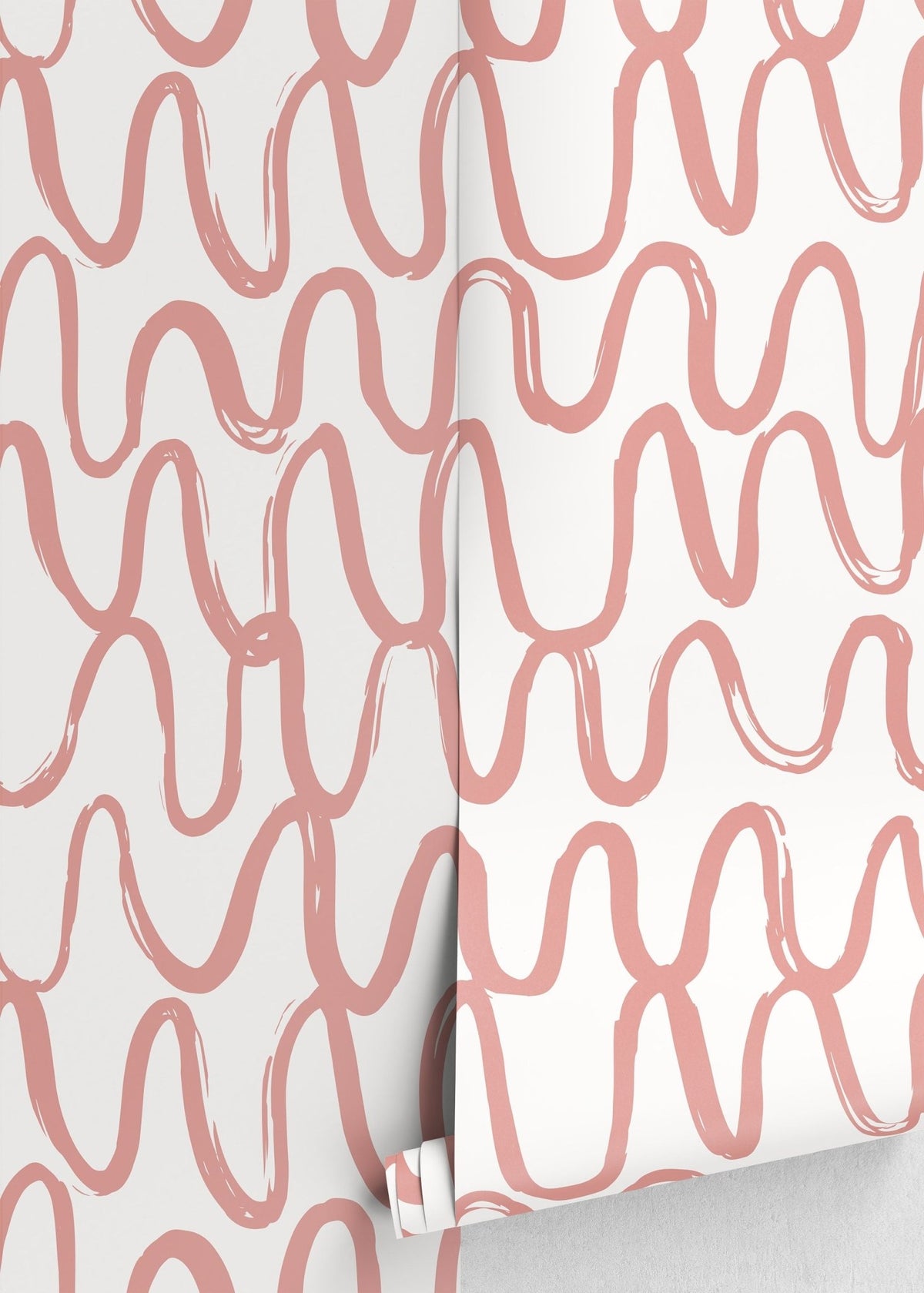 Abstract Wavy Lines Wallpaper - D351 - WallTrend