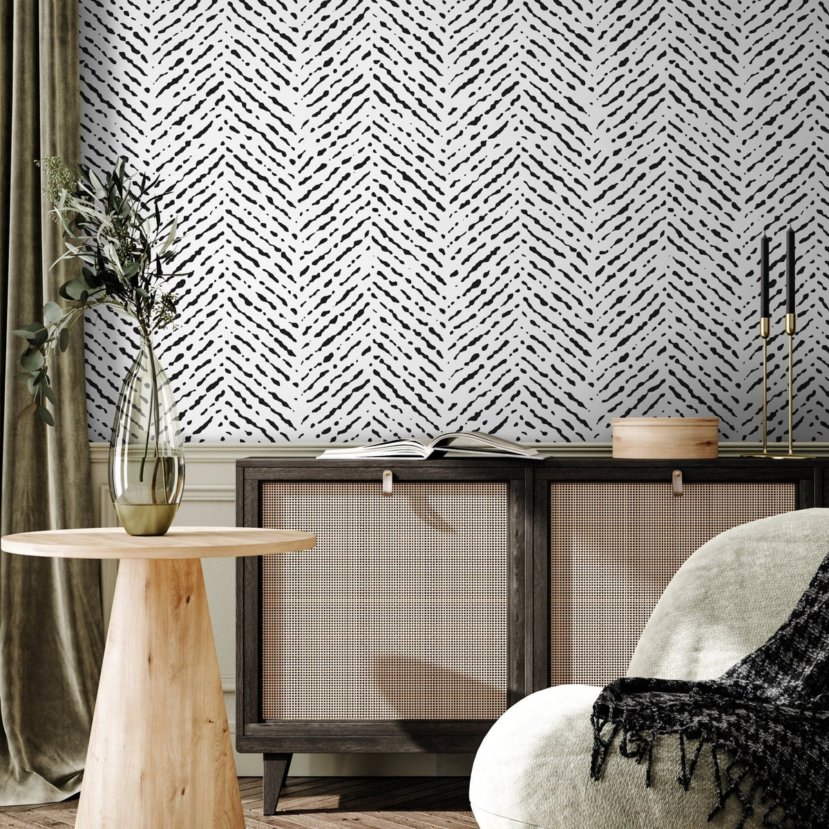 Abstract Zebra Stripes Wallpaper - A421 - WallTrend