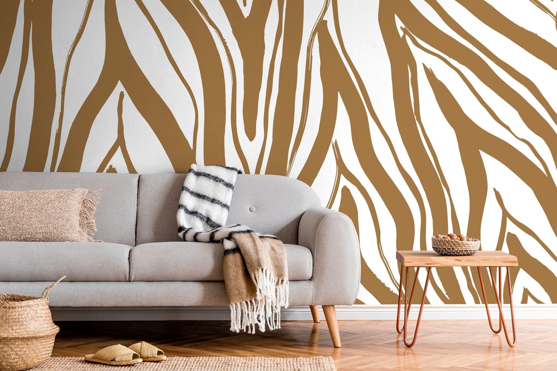 Abstract Zebra Stripes Wallpaper - C115 - WallTrend