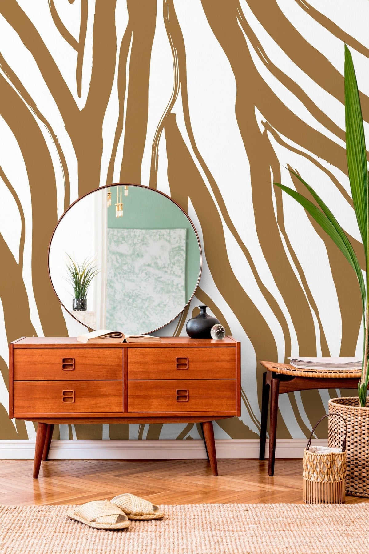 Abstract Zebra Stripes Wallpaper - C115 - WallTrend