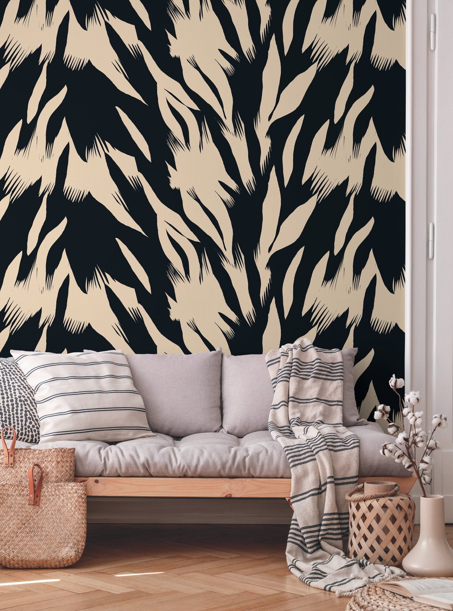 Abstract Zebra Stripes Wallpaper - C343 - WallTrend