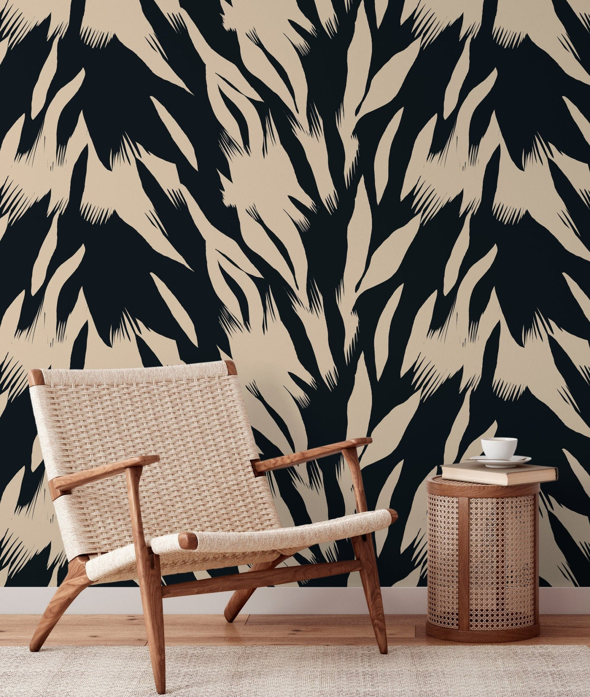 Abstract Zebra Stripes Wallpaper - C343 - WallTrend