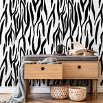 Abstract Zebra Stripes Wallpaper - D607 - WallTrend