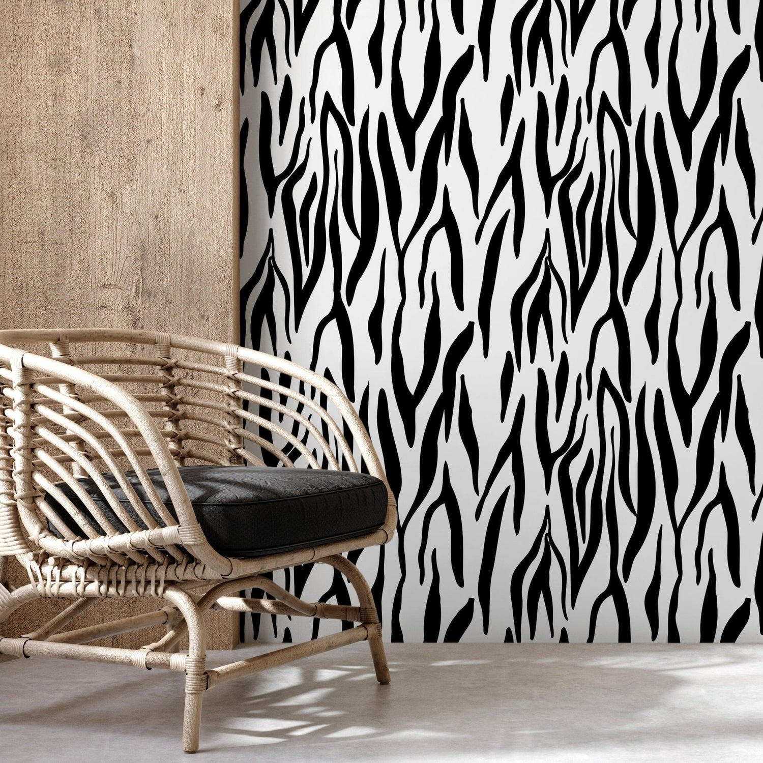 Abstract Zebra Stripes Wallpaper - D607 - WallTrend