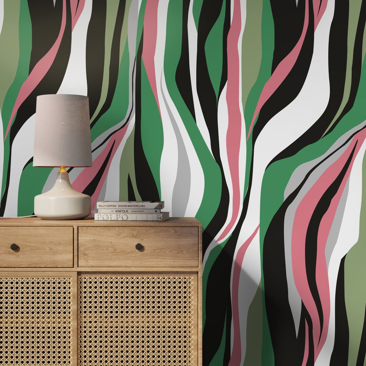 Abstract Zebra Stripes Wallpaper - D611 - WallTrend