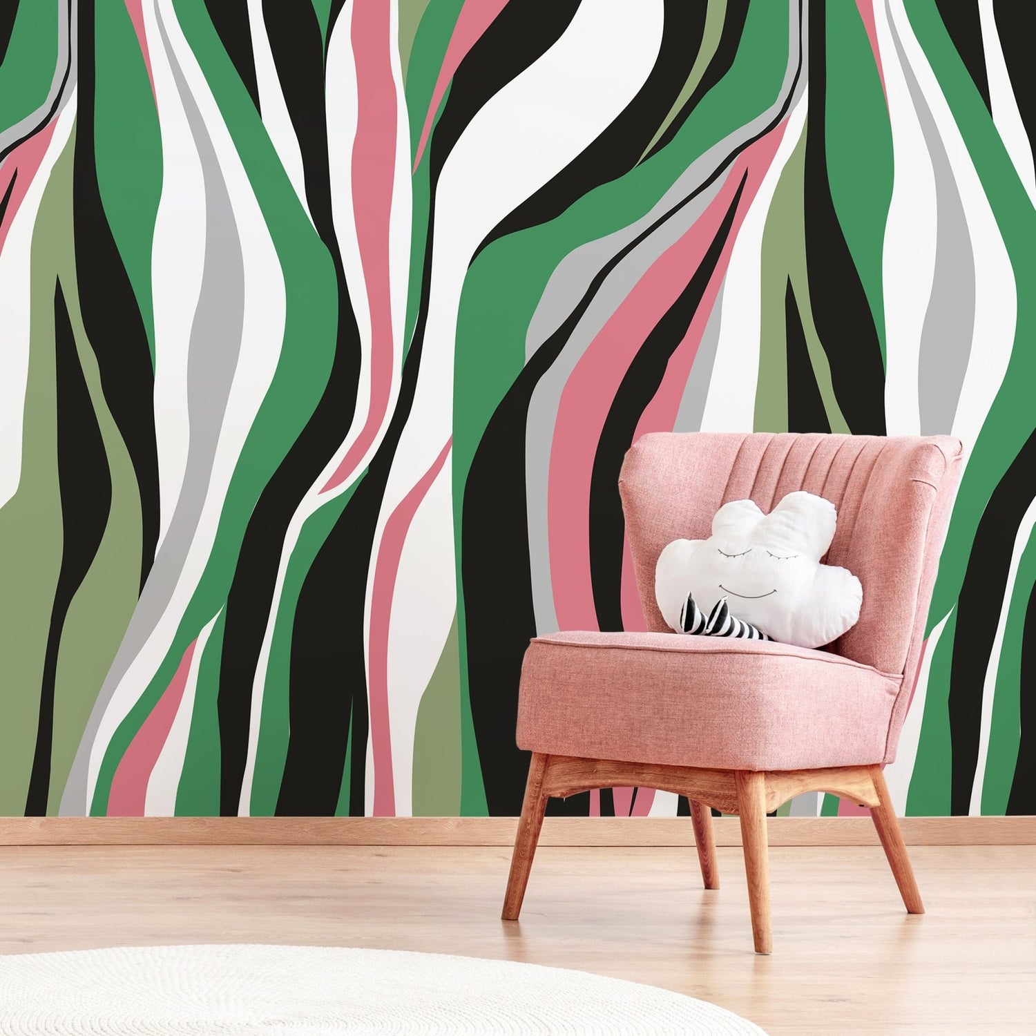 Abstract Zebra Stripes Wallpaper - D611 - WallTrend