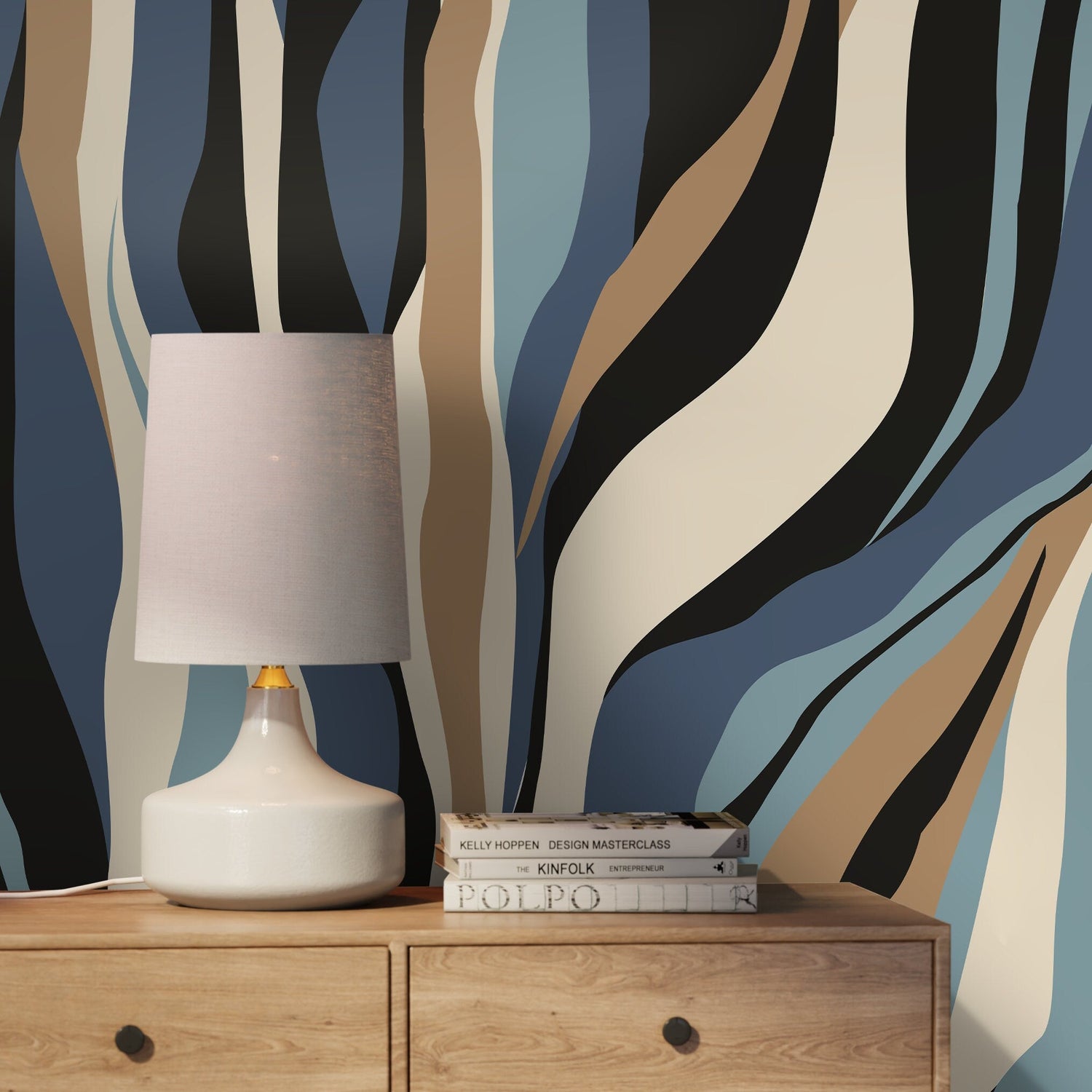 Abstract Zebra Stripes Wallpaper - D614 - WallTrend