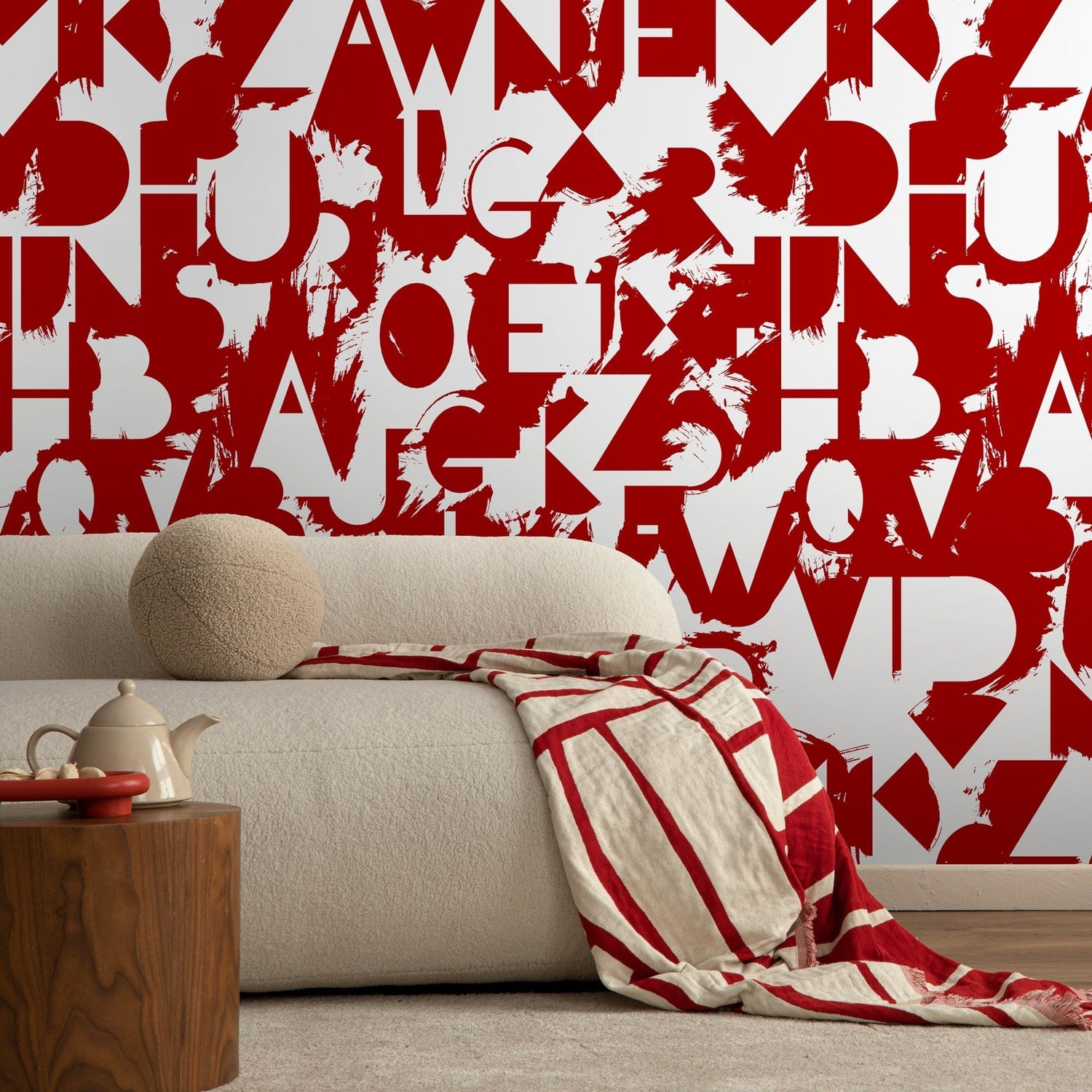 Alphabetic Collage Wallpaper - B711 - WallTrend