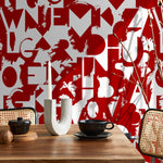 Alphabetic Collage Wallpaper - B711 - WallTrend