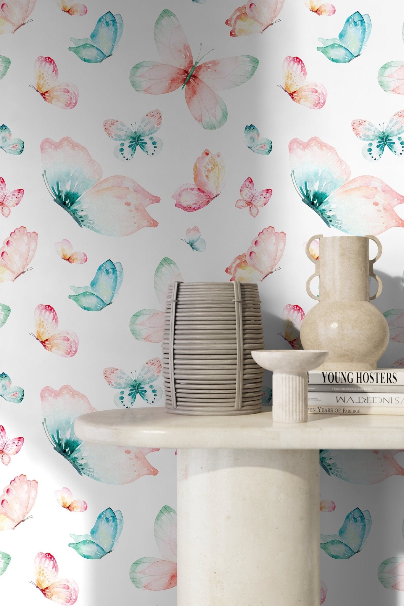 Aquarelle Butterfly Wallpaper - C726 - WallTrend