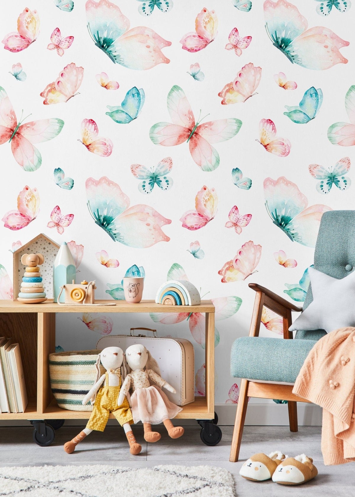 Aquarelle Butterfly Wallpaper - C726 - WallTrend