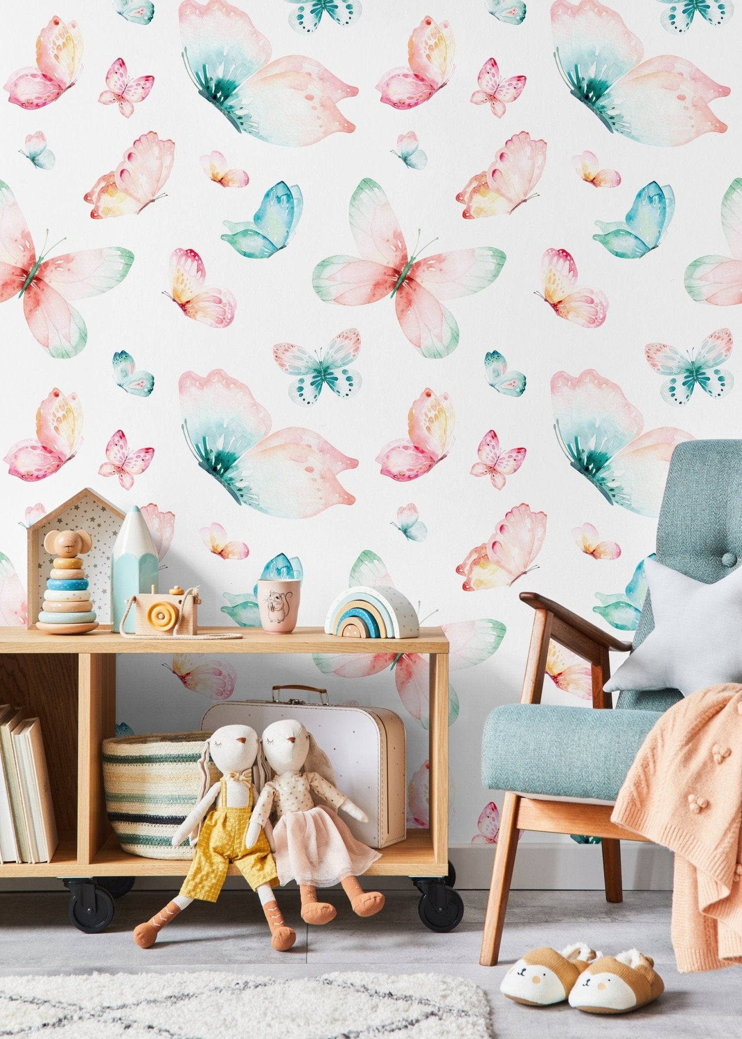 Aquarelle Butterfly Wallpaper - C726 - WallTrend