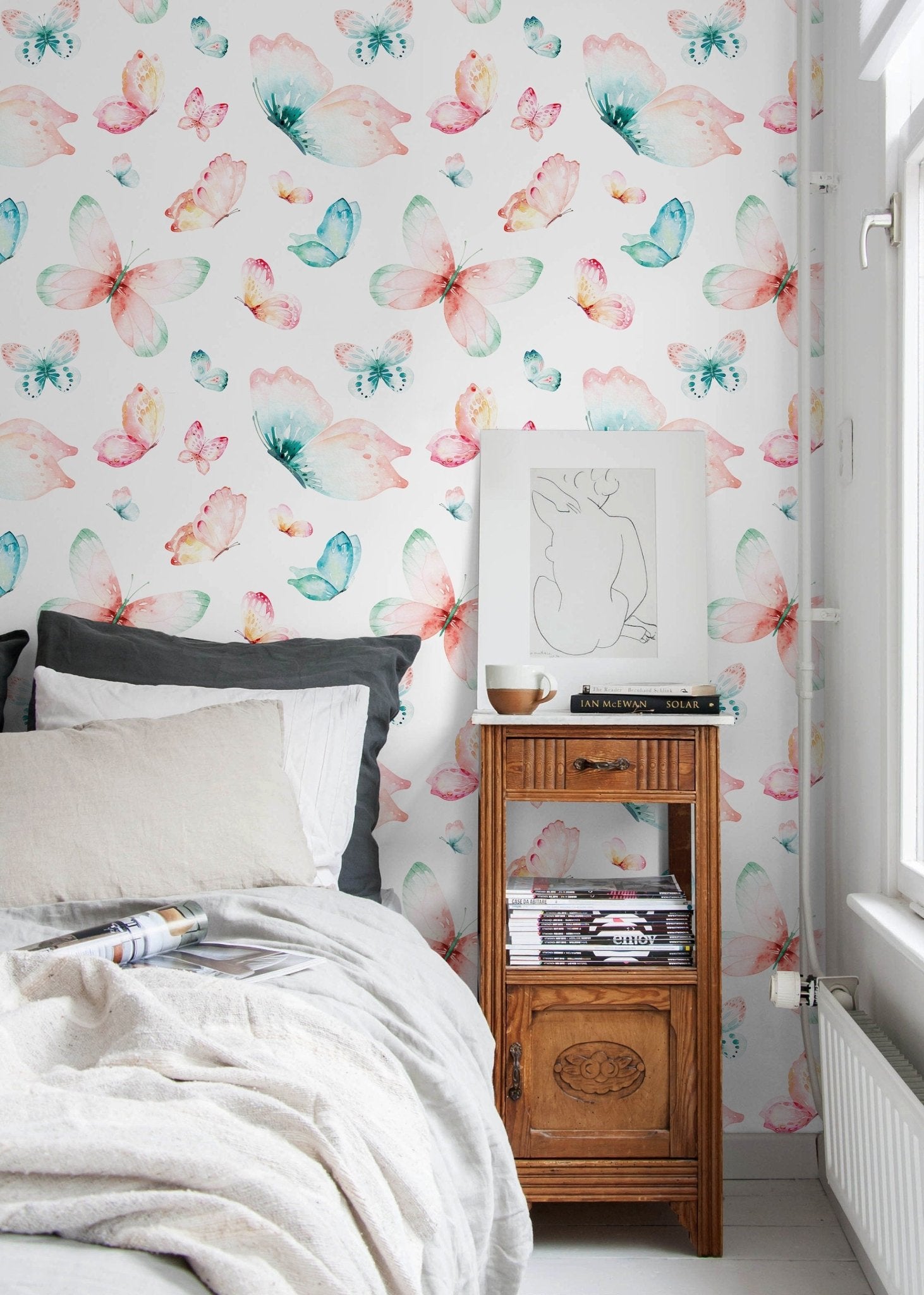 Aquarelle Butterfly Wallpaper - C726 - WallTrend