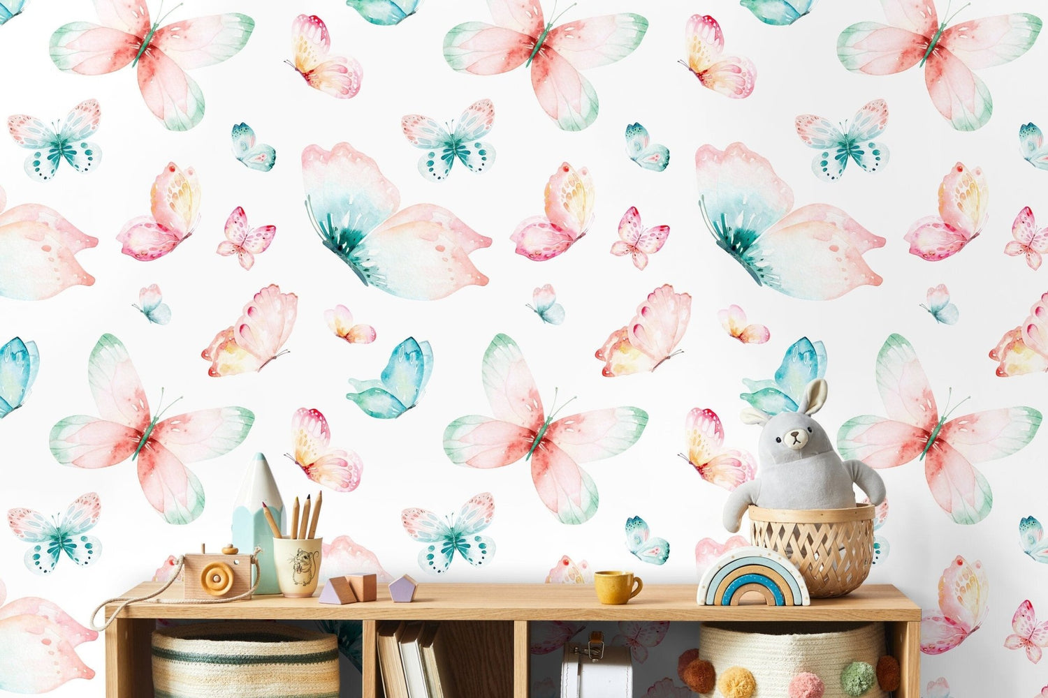 Aquarelle Butterfly Wallpaper - C726 - WallTrend