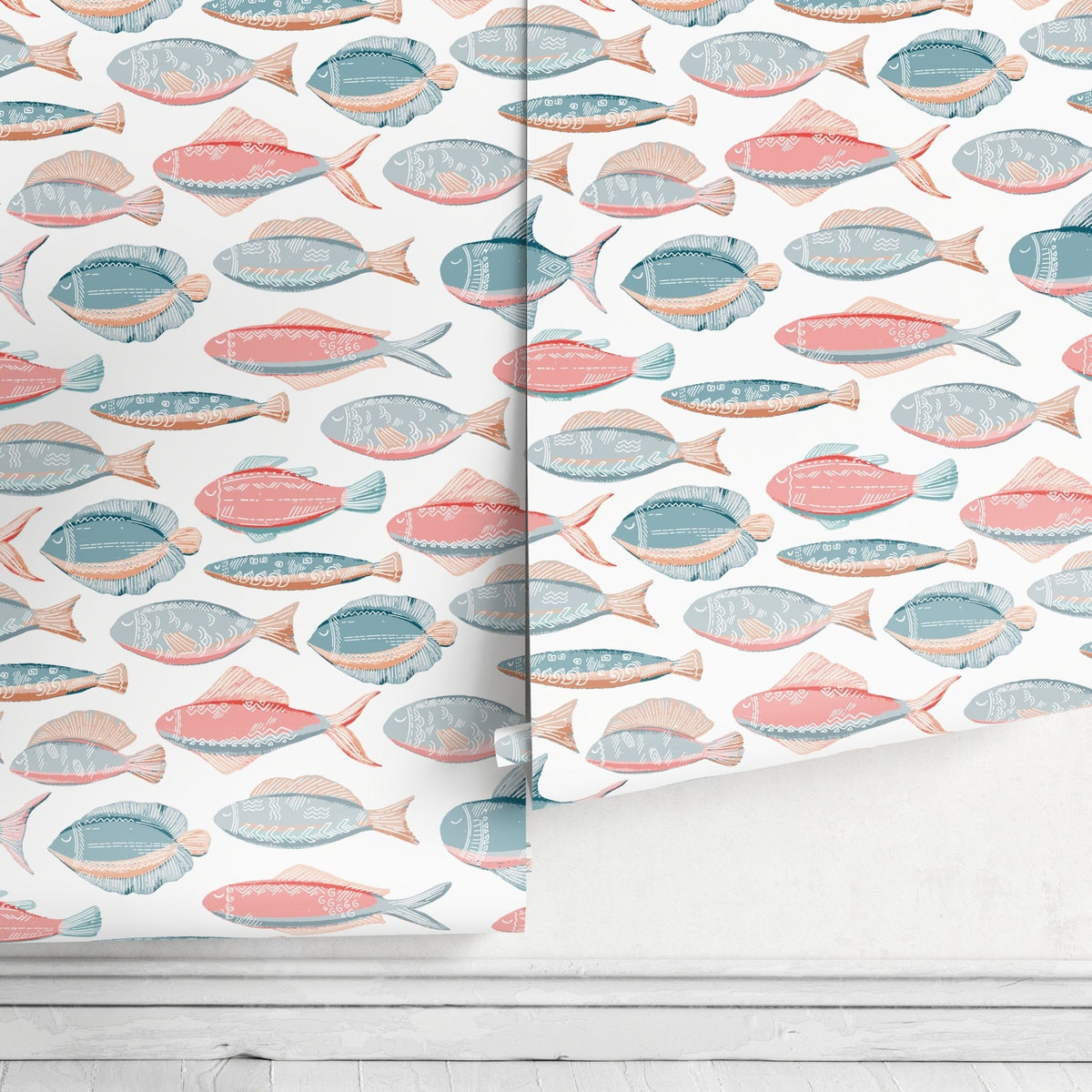 Aquatic Charm Wallpaper - B901 - WallTrend