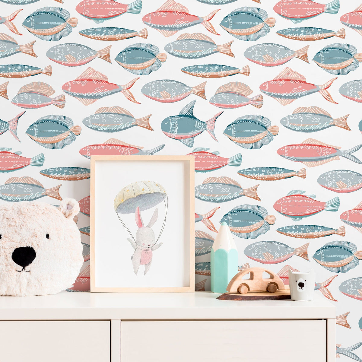 Aquatic Charm Wallpaper - B901 - WallTrend