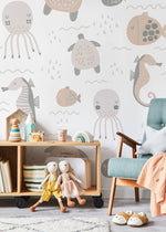 Aquatic Charm Wallpaper - D113 - WallTrend