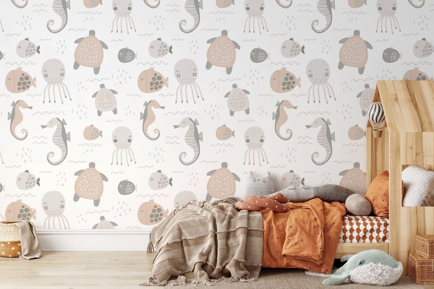 Aquatic Charm Wallpaper - D113 - WallTrend