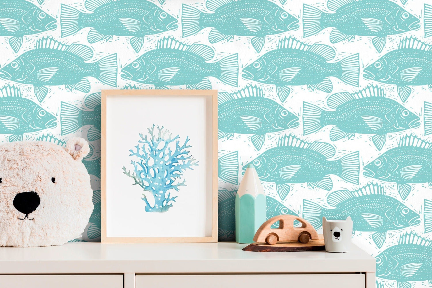 Aquatic Harmony Wallpaper - B986 - WallTrend