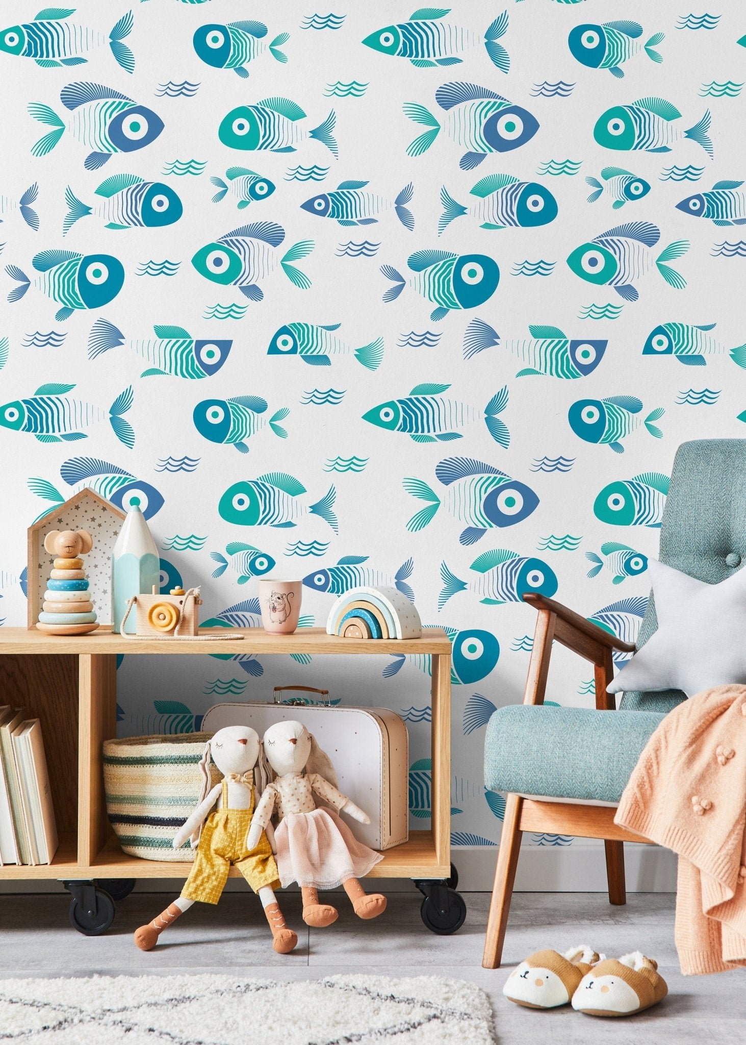 Aquatic Harmony Wallpaper - C467 - WallTrend