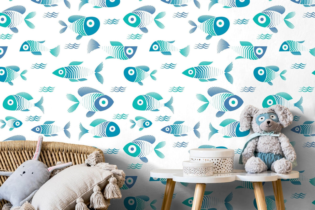 Aquatic Harmony Wallpaper - C467 - WallTrend