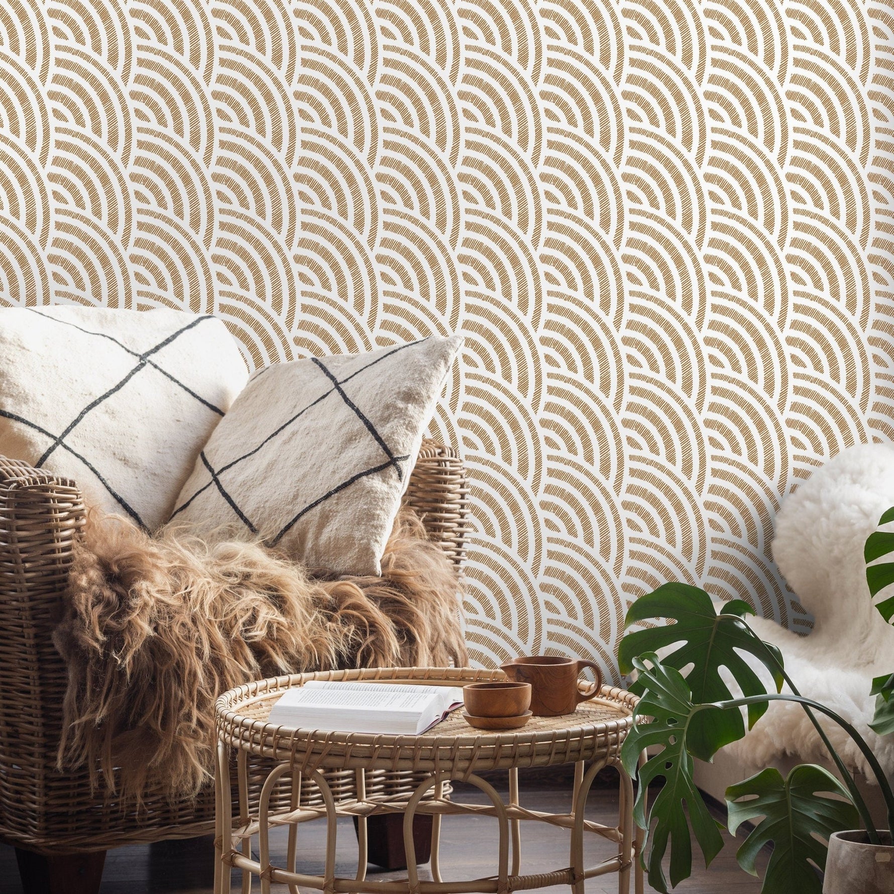 Art Deco Arcs Wallpaper - C522 - WallTrend