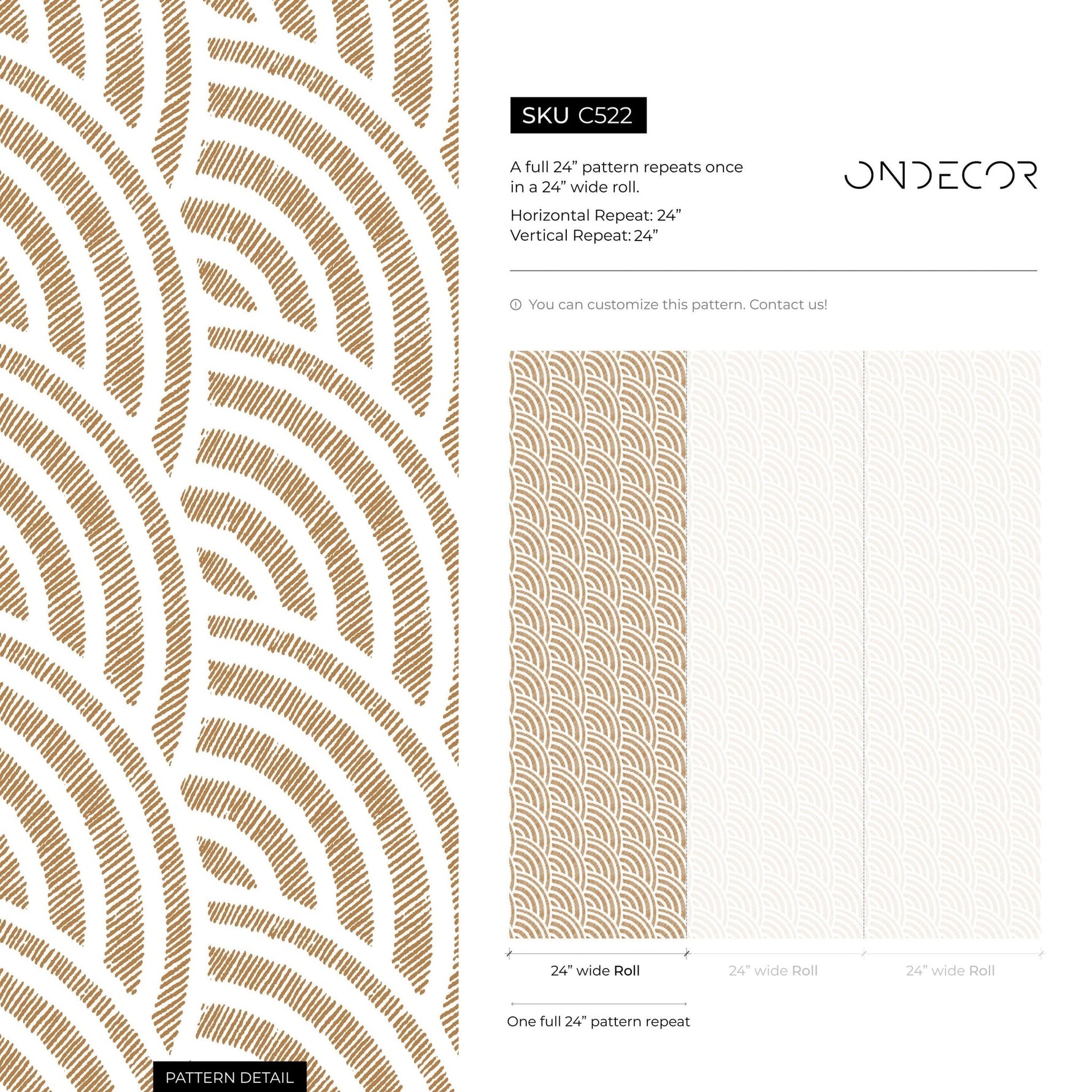 Art Deco Arcs Wallpaper - C522 - WallTrend