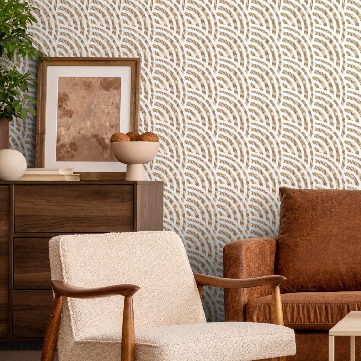 Art Deco Arcs Wallpaper - C522 - WallTrend