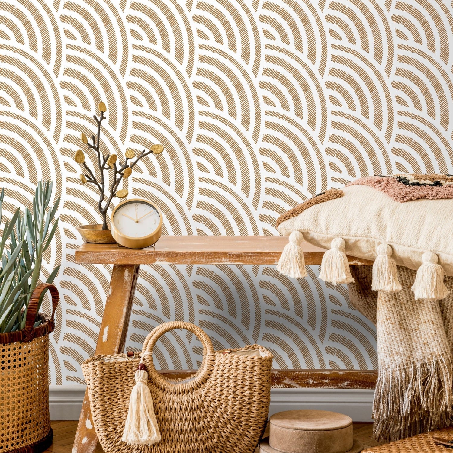 Art Deco Arcs Wallpaper - C522 - WallTrend